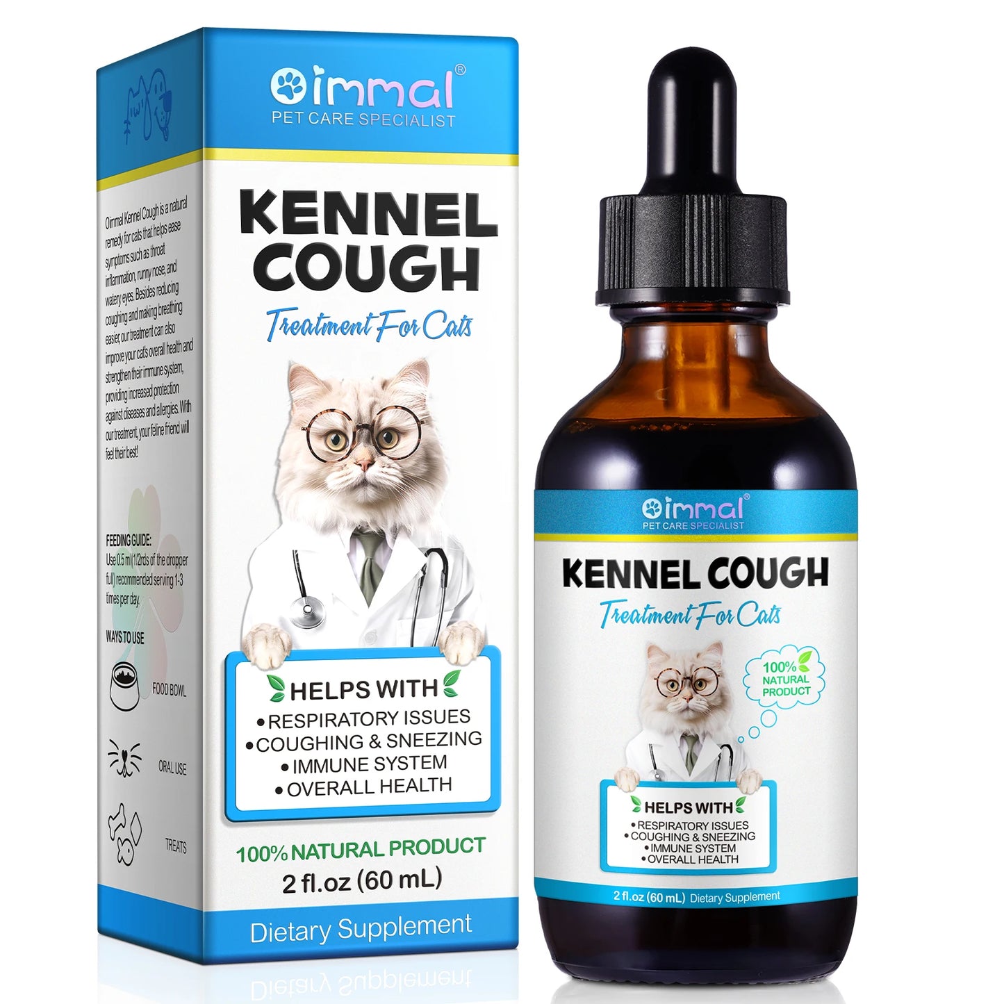 Cough Relief Drops for Cats Throat Soother Dry and Wet Pet Cough 2 Fl Oz Ingredients Formulated to Soothe Pets Irritated Throat