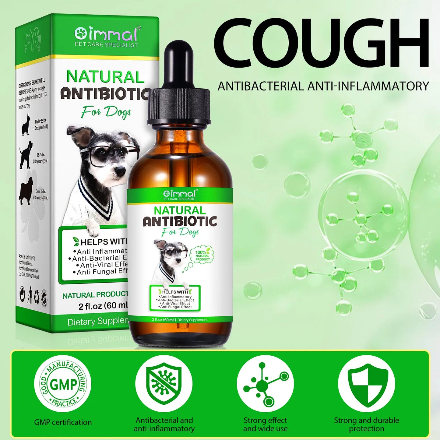 Natural Antibiotics for Dogs Support Allergy Relief Itch Relief with Multivitamin Help Anti Inflammatory Bacterial Viral Fungal