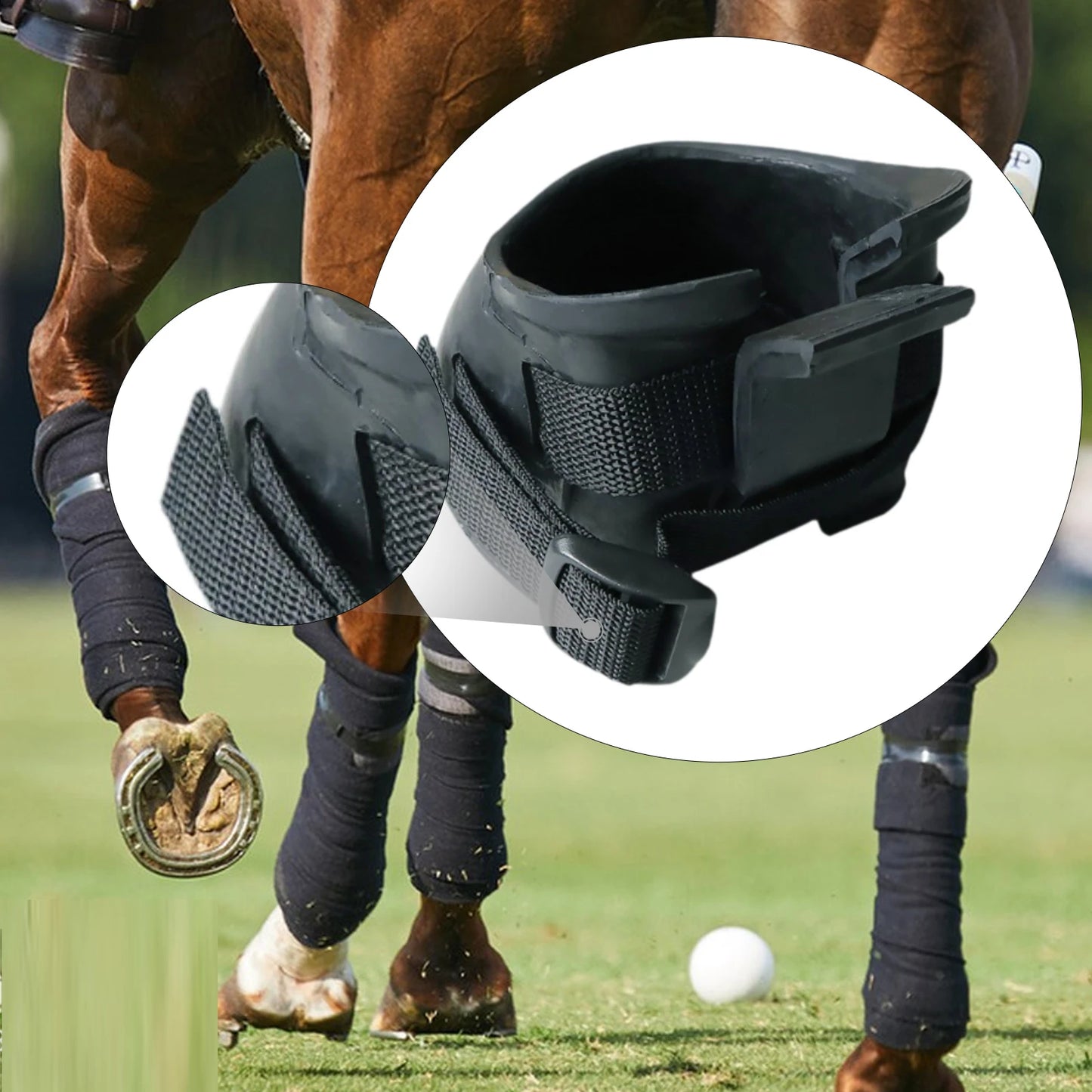 Durable Horse Hoof Boots for Outdoor Training And Riding Protective Footwear for Horses Professional Overreach Feet Boots
