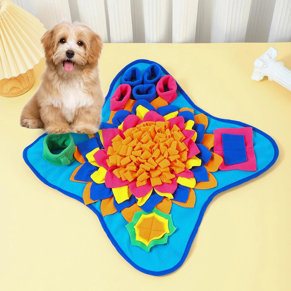 Pet Snuffle Mat for Dogs, Interactive Feed Puzzle for Boredom Comfort and Softness
