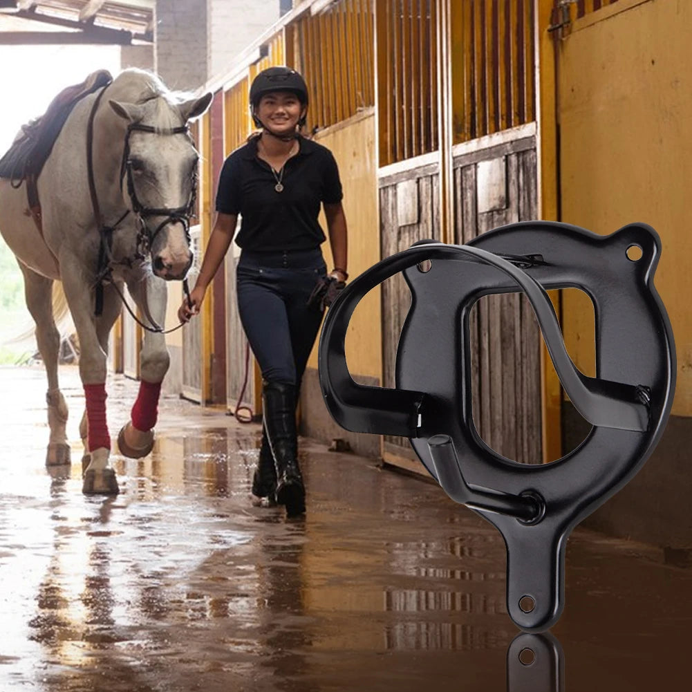 Horse Bridle Rack Metal Bridle Hooks Wall Mounted Horse Tack Storage Halter Hanger Bridle Holder for Horse Barn Supplies