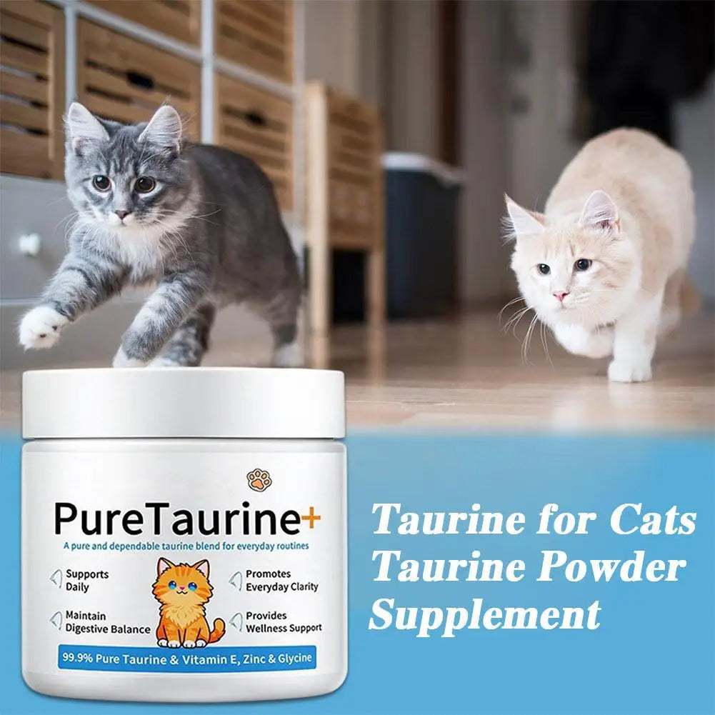 200G Cat body Health care powder 99.9% pure taurine VE Zinc Supports Digestion&Enhancing Immunityfor Pets with Sensitive Intesti