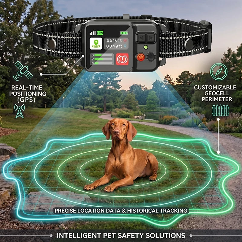 GPS Dog Wireless Fence Coverage Range 49-6561 Feet IP67 Waterproof Adjustable Training Modes GPS Positioning Outdoor Use Only