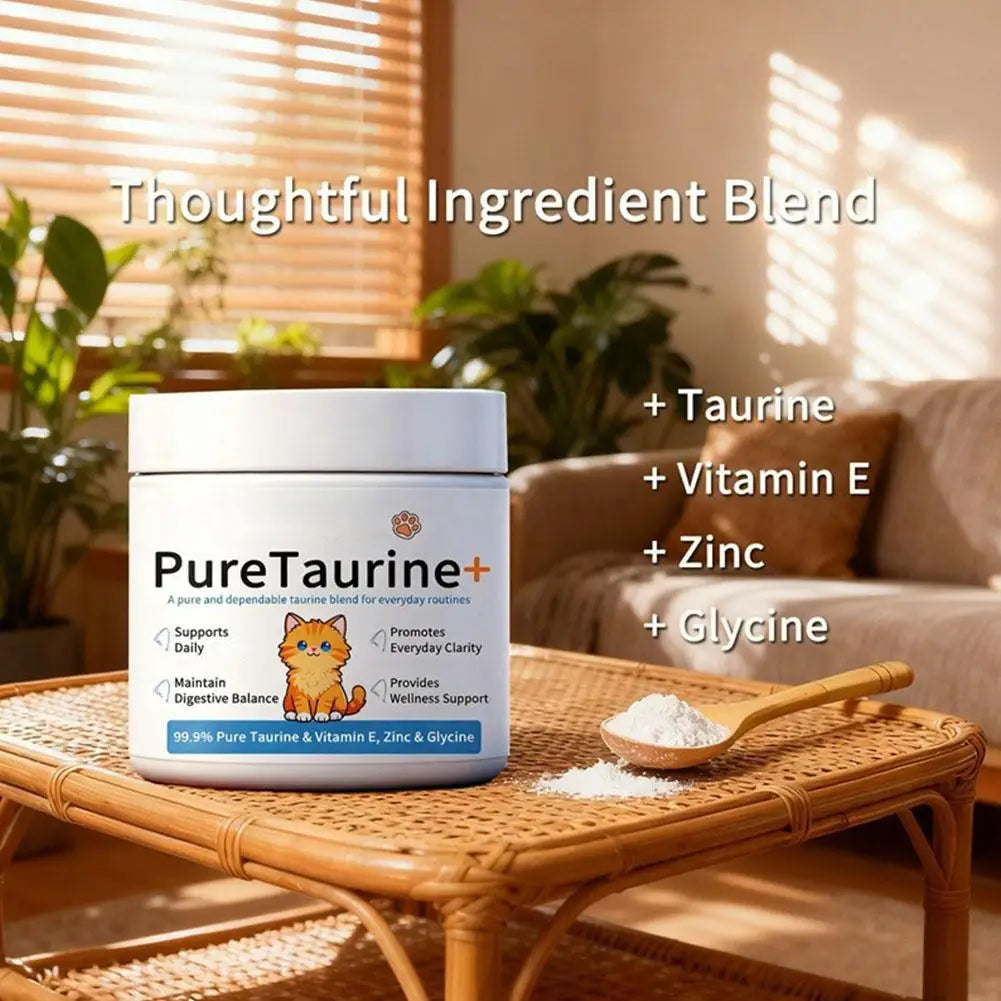 200G Cat body Health care powder 99.9% pure taurine VE Zinc Supports Digestion&Enhancing Immunityfor Pets with Sensitive Intesti