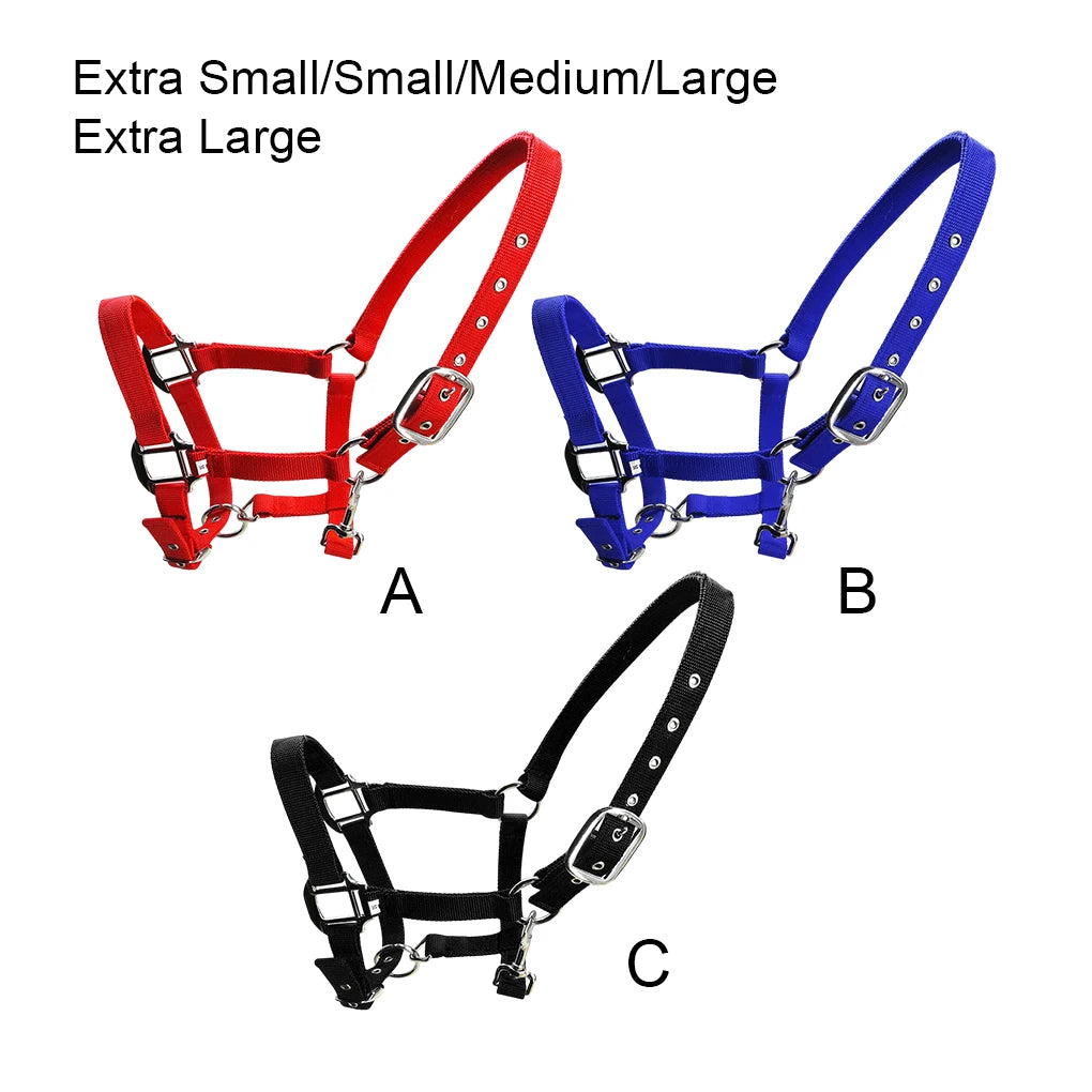 Padded Halter Pony Bridle Head Collar Adjustable Horse Supplies Professional Soft Padded Pony Horse Halter Bridle Headstall Head